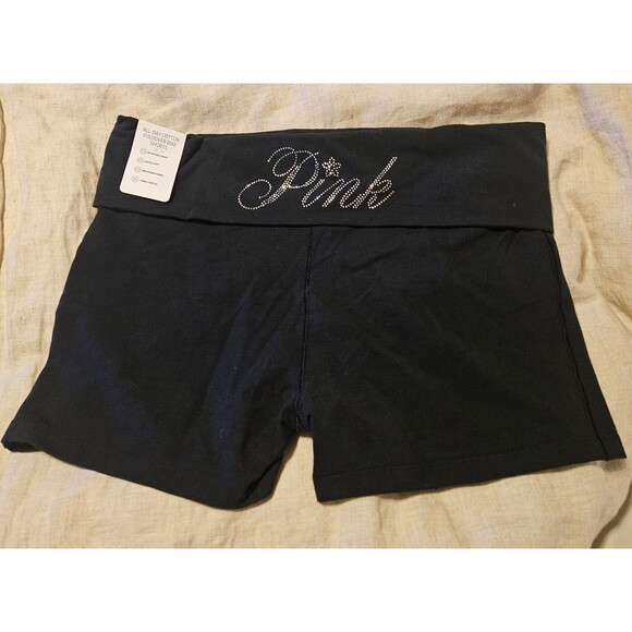 PINK All-Day Cotton Foldover 3" Bike Shorts in Twilight Bling - Large - Picture 3 of 3